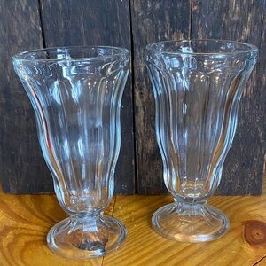 Vtg fountain soda drinking glasses
